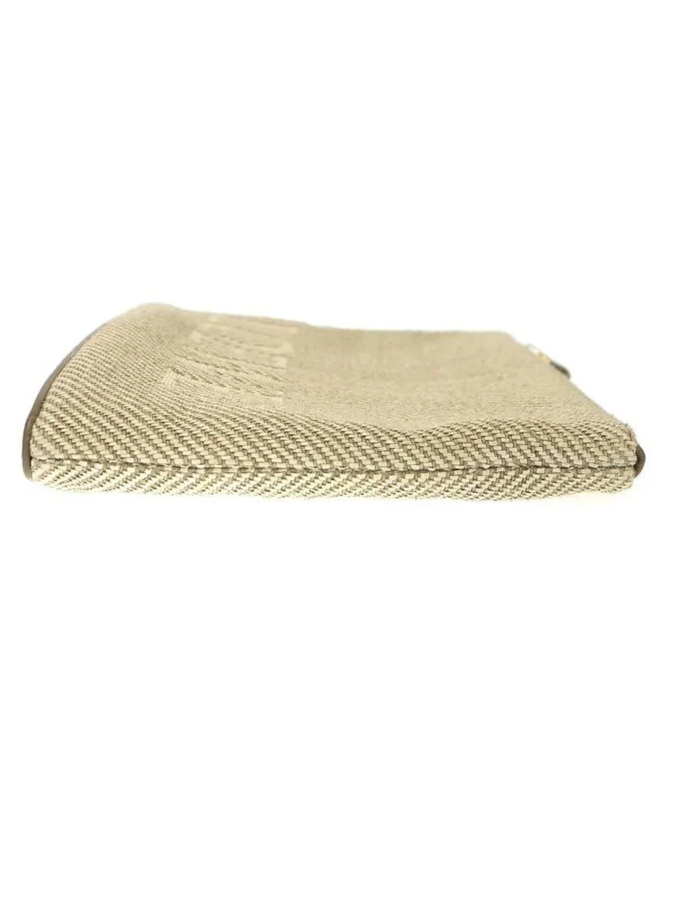 Loewe Oblong Pouch Logo Jacquard Beige